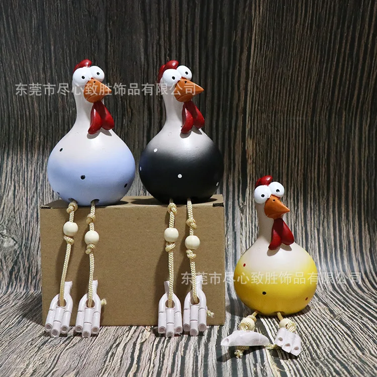 

Yard Art Decor Chicken Garden Lawn Plug Hen Rooster Ornaments Hens Bird Statues Edge Seater Indoor Outdoor Backyard Decors