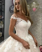 myyble appliques ball gown wedding dresses custom size color bridal tulle deep v neck sleeveless lace up back wedding dress