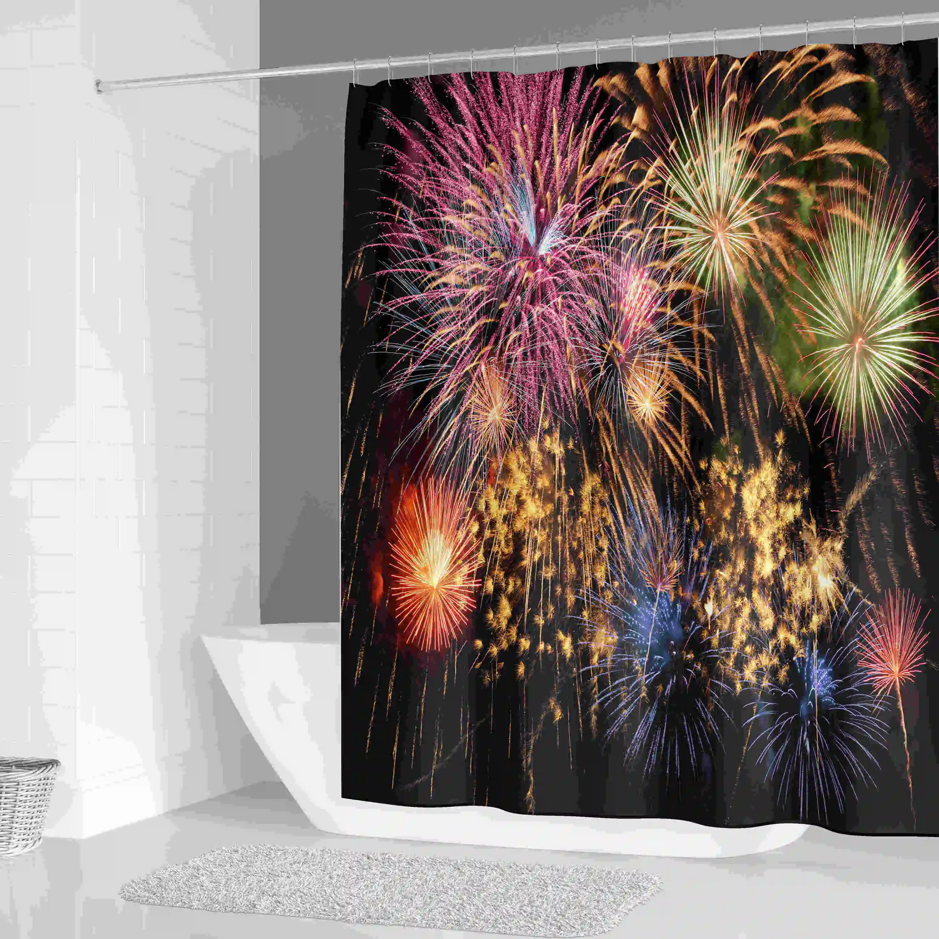 

Tiger 3D Printing Shower Curtain Bathroom Waterproof Polyester Printing Curtains for Bathroom Shower Hooks