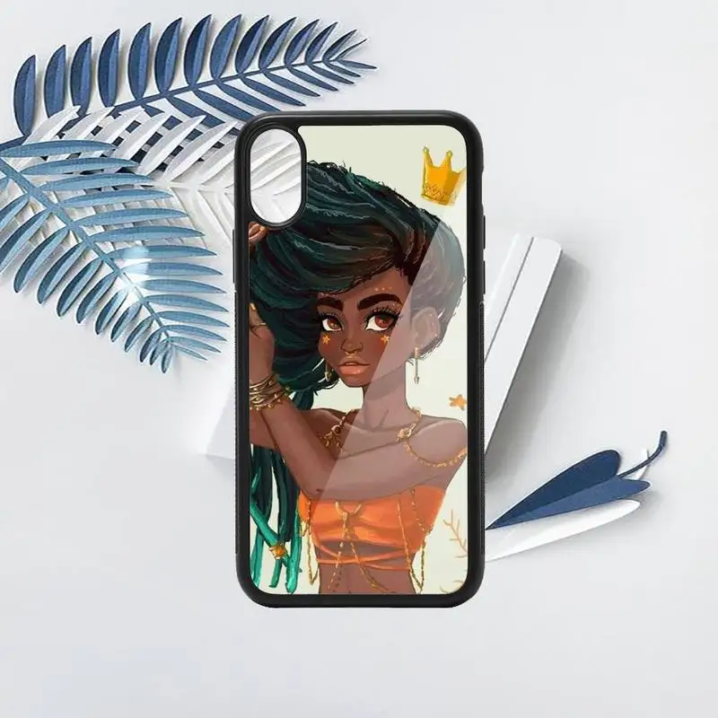

MELANIN POPPIN Black Girl high quality luxury Phone Case shell PC for iPhone 11 12 pro XS MAX 8 7 6 6S Plus X 5S SE 2020 XR