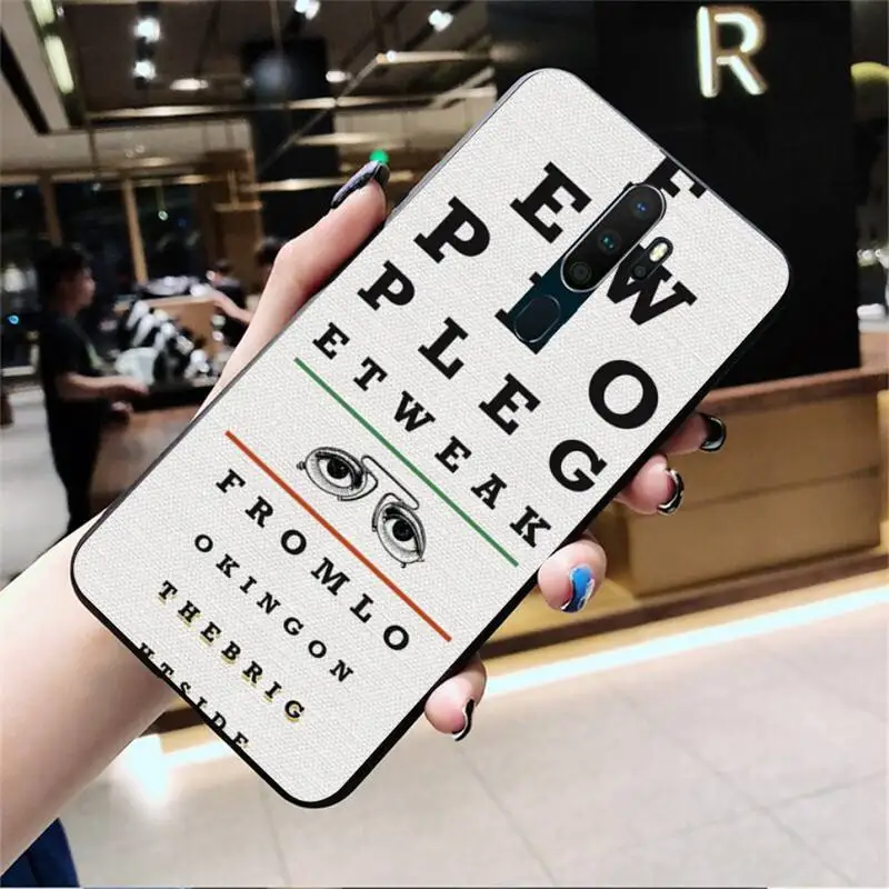 HPCHCJHM Vision Test Chart модный шикарный Милый чехол для телефона Oppo A5 A9 2020 Reno2 z Renoace 3pro
