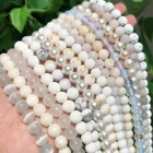 Граненые матовые бриллиантовые бусины из гематита и натурального камня