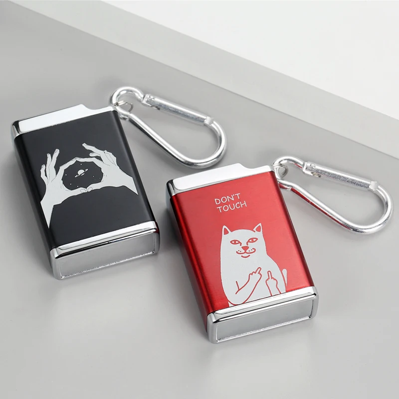 Металлическая компактная портативная пепельница с индивидуальным логотипом и