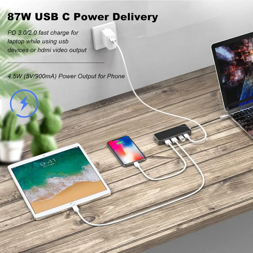 USB-концентратор 8 в 1 с USB 3 и кардридером для SD/TF-карт | Компьютеры офис