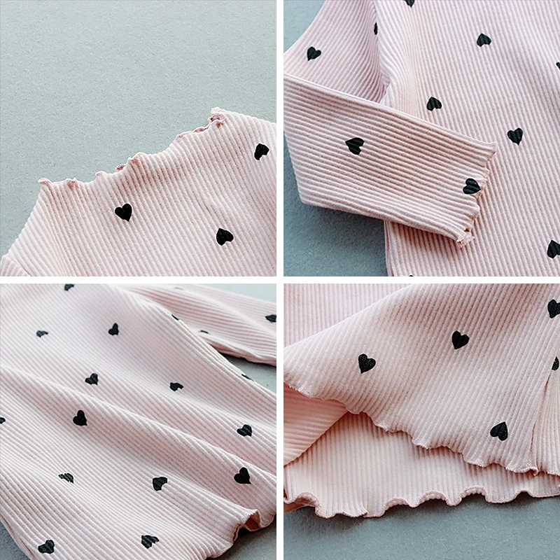

Bear Leader Girls Lovely Heart Print Sweaters 2021 New Autumn Kids Baby Cute Pattern Clothing Fashion Clothes Casual Outfits