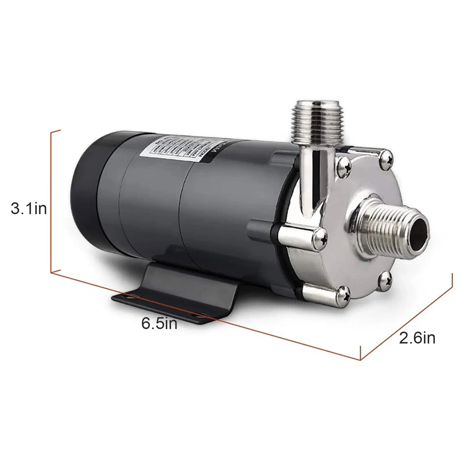 

Pump MP-15R Food Grade 304 Stainless Steel Brewing Home Brew 220V Magnetic Water Pump Temperature 140C 1/2" BSP