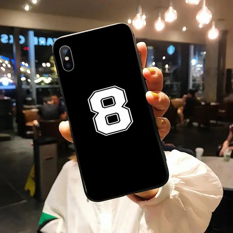 

Black Football lucky numbers Phone Case for iPhone 11 12 pro XS MAX 8 7 6 6S Plus X 5S SE 2020 XR