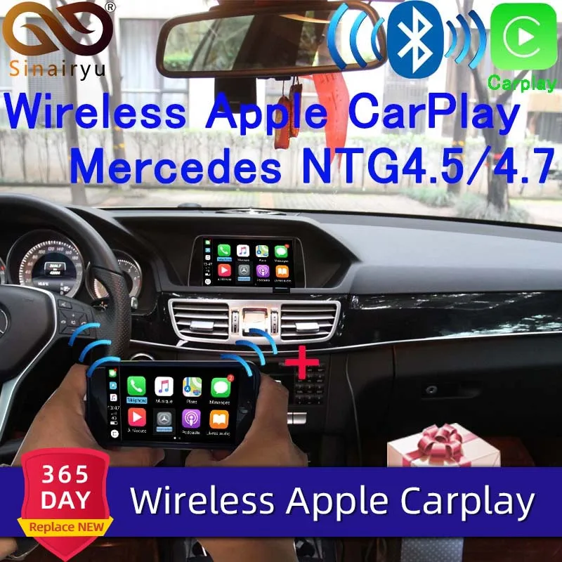 Sinairyu Wi Fi беспроводной Apple Carplay Android авто зеркало A B C E G GL ML класс для Mercedes NTG4.5 4 7