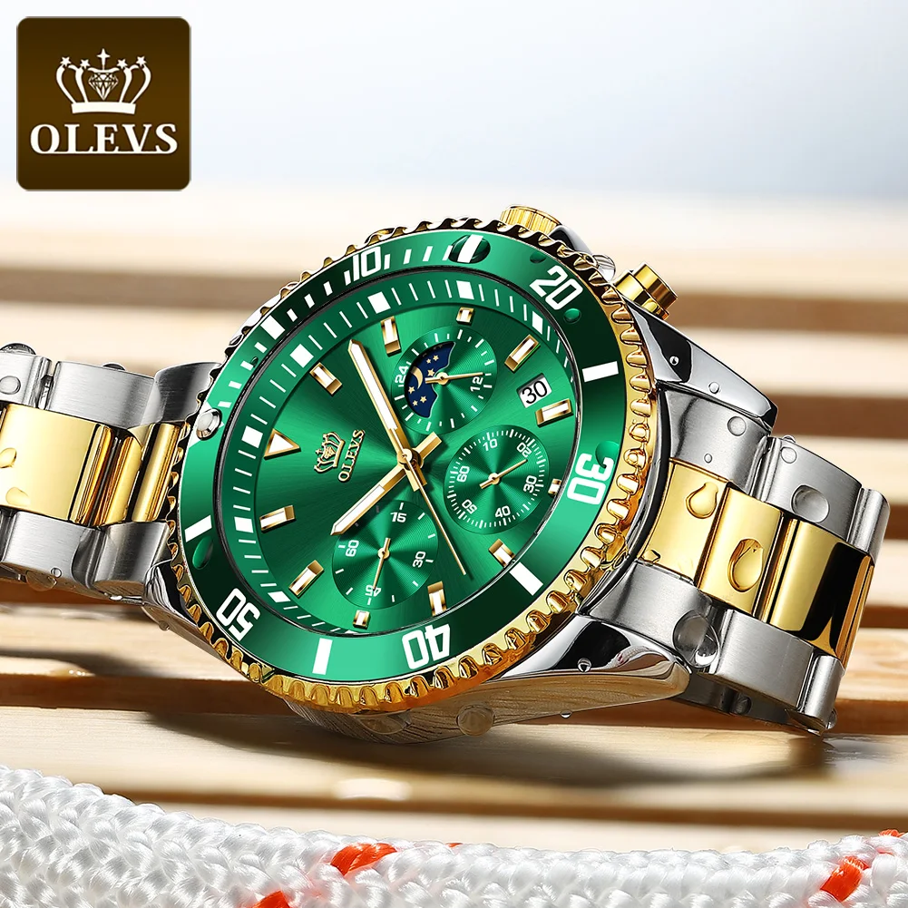OLEVS Men's Watches Fashion Waterproof Quartz Wrist Watch Men Top Brand Luxury Stainless Steel Strap Sport Date Clock Male chenxi fashion brand watches men steel mesh strap quartz watch male auto date retro roman numerals clock men s small dial work