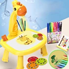 Детский светодиодный проектор, стол для рисования для детей, стол для рисования Монтессори, Обучающий планшет для письма для мальчиков и девочек