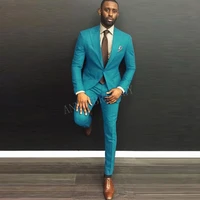 2020 designers mens suit set blue prom wedding suits for men classic plus size blazer groom marriage tuxedo jacket with pants
