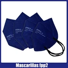 Темно-синие FFP2 маска одобренный CE защитная маска 5 Слои 95% фильтр респиратора с ffp2mask mascherina ffpp2