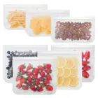 Силиконовые контейнеры для хранения пищевых продуктов, герметичные контейнеры, многоразовые стоячие пакеты на молнии, чашка, пакет для свежести, пакет для хранения пищевых продуктов, пакет для свежести