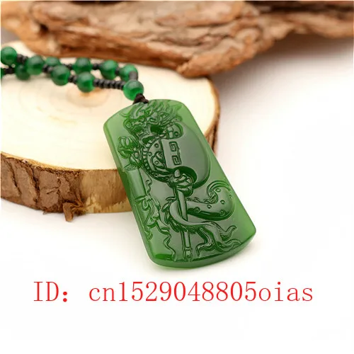 Натуральный зеленый китайский Нефритовый дракон Ax кулон ожерелье модное
