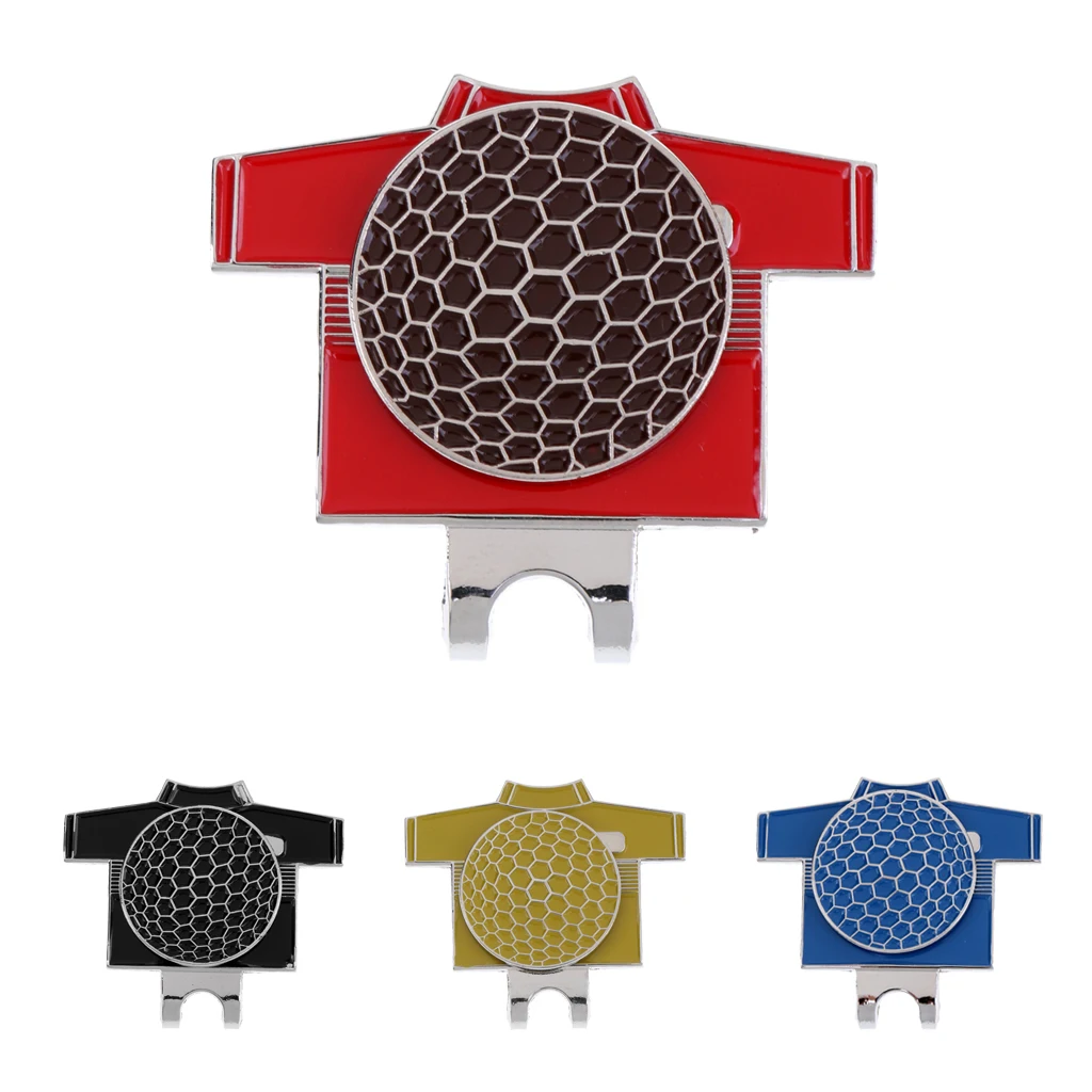 

Golf Sports T Shirt Alloy Golf Ball Marker with Magnetic Hat Clip 4 Colors