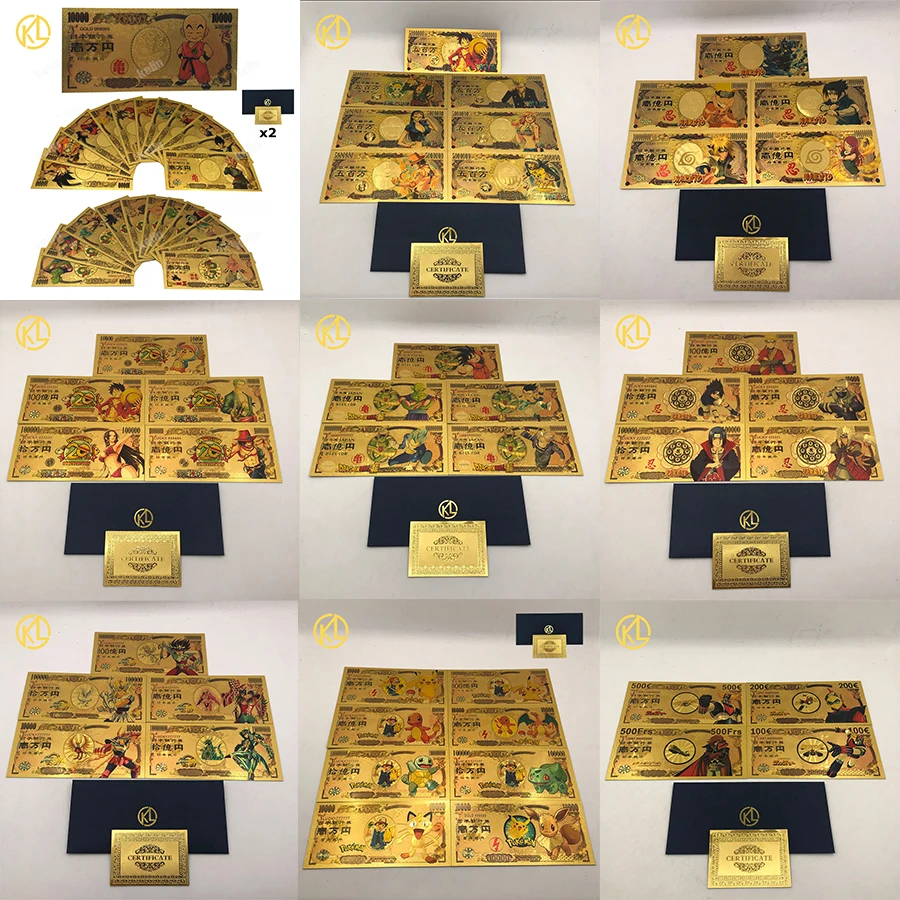 Ссылка для клиента KL VIP классических золотых банкнот из аниме набор билетов