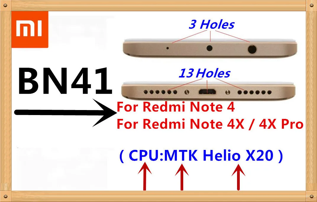 BN30 BN41 BN43 BM46 BM47 Батарея для Xiaomi Redmi Hongmi 4A Note 4 4X MTK global Snapdragon 625 Note 3 3 Pro 3 3S 3X Батарея