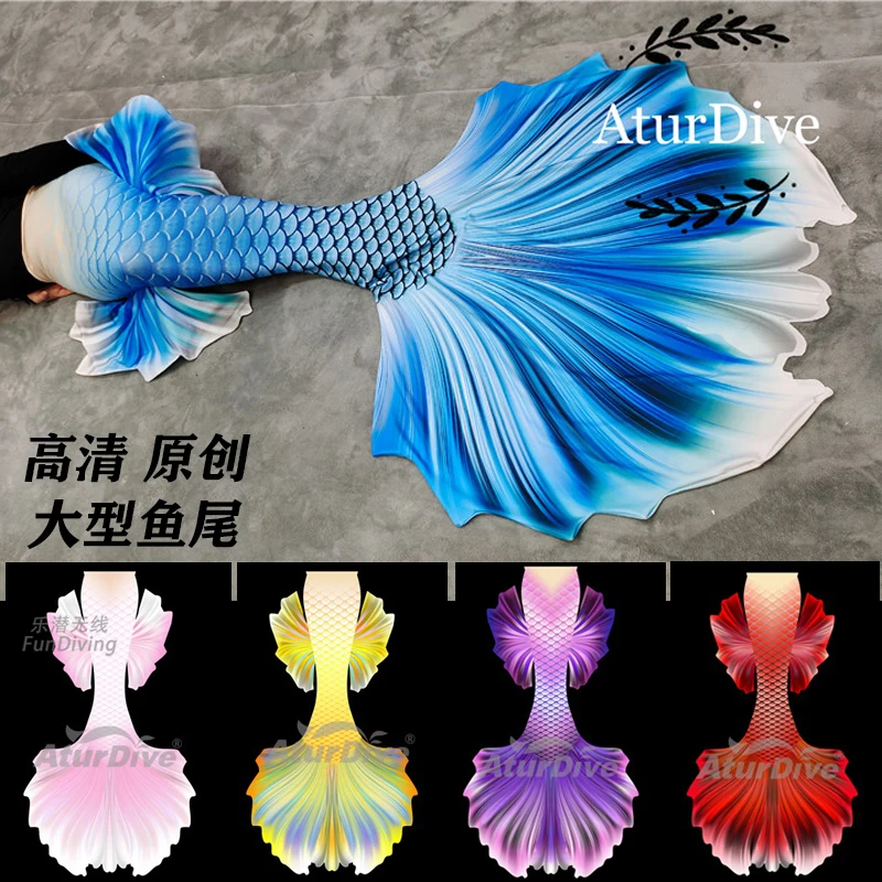 Adults and children Professional Mermaid show suit large fish tail Swimsuit Bikini fighting fish Mermaid fins