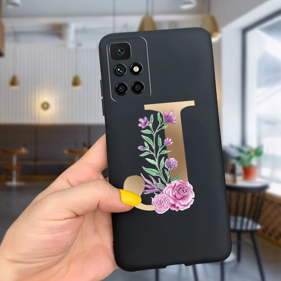 Стильный чехол с надписью для Xiaomi Redmi 10 Мягкая силиконовая задняя крышка телефона