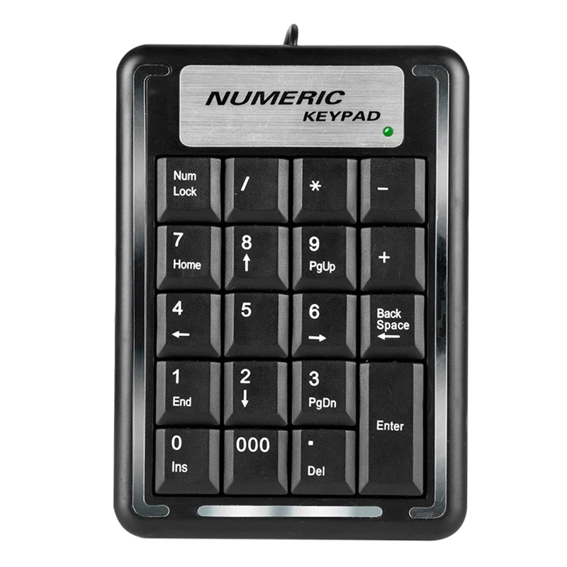 Проводная USB клавиатура с 19 клавишами тонкая цифровая мини цифрами клавиш для