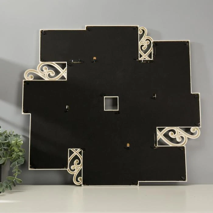 Photo frame Plastic on 12 photos 9x13 10x15 cm &quotCollage of memories" Beige 51x54.5 Home decor Decoration Garden | Дом и сад