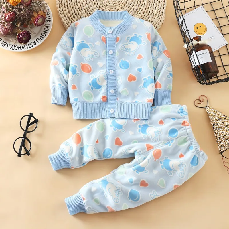 2020 модные осенне-зимние комплекты одежды для мальчиков и девочек Детский свитер