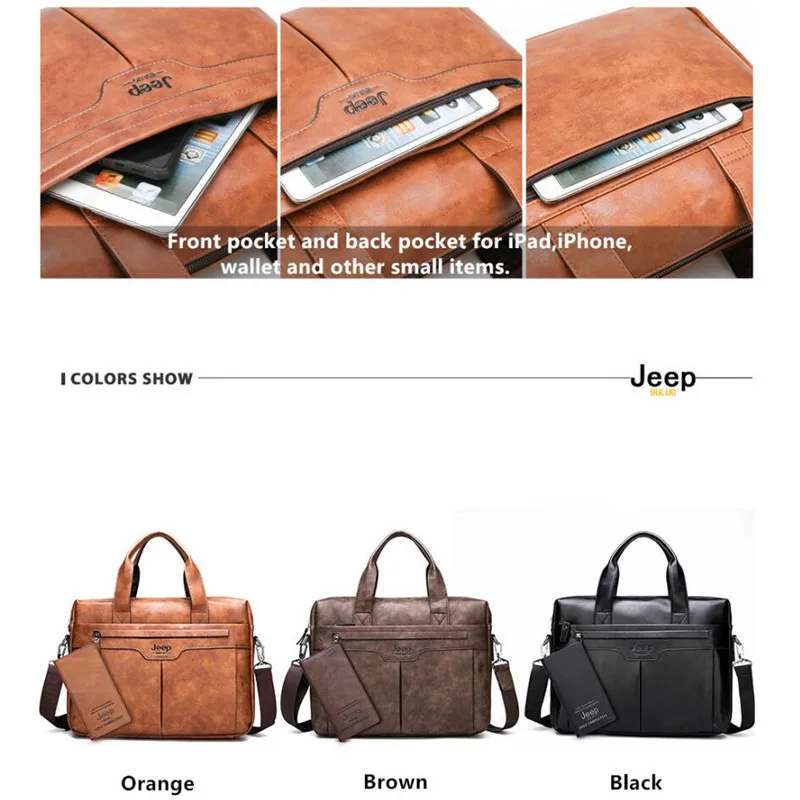 JEEP BULUO, высокое качество, дорожная сумка для мужчин, деловой портфель, сумка, спилок, кожа, 14 дюймов, сумки для ноутбука, Новые поступления