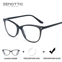 zenottic cat eye acetate prescription eyeglasses women anti blue ray photochromic optical spectacles myopia hyperopia glasses