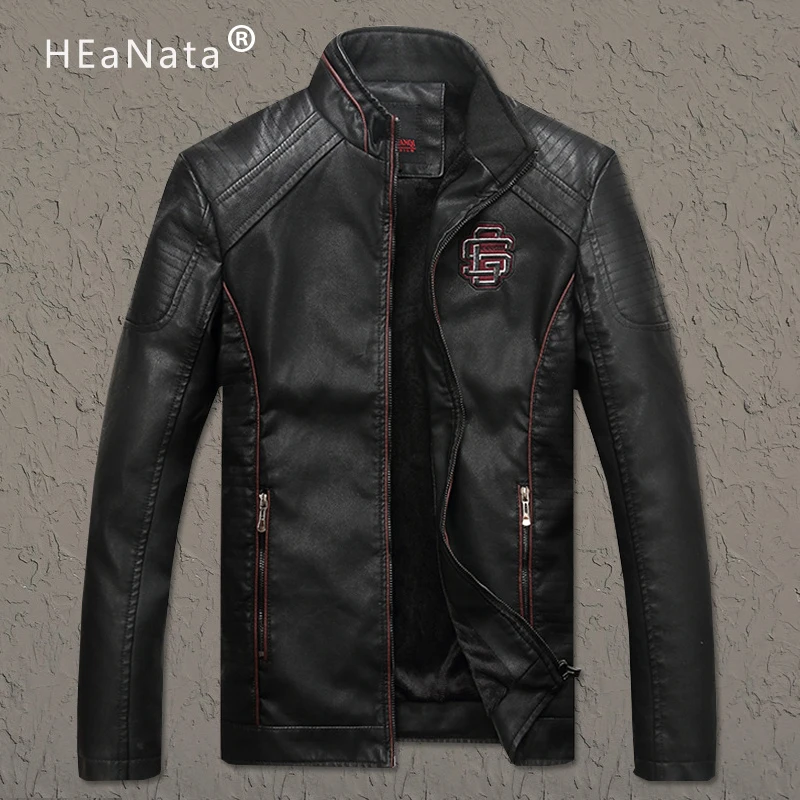 M 5XL мужская кожаная замшевая куртка модная Осенняя мотоциклетная из
