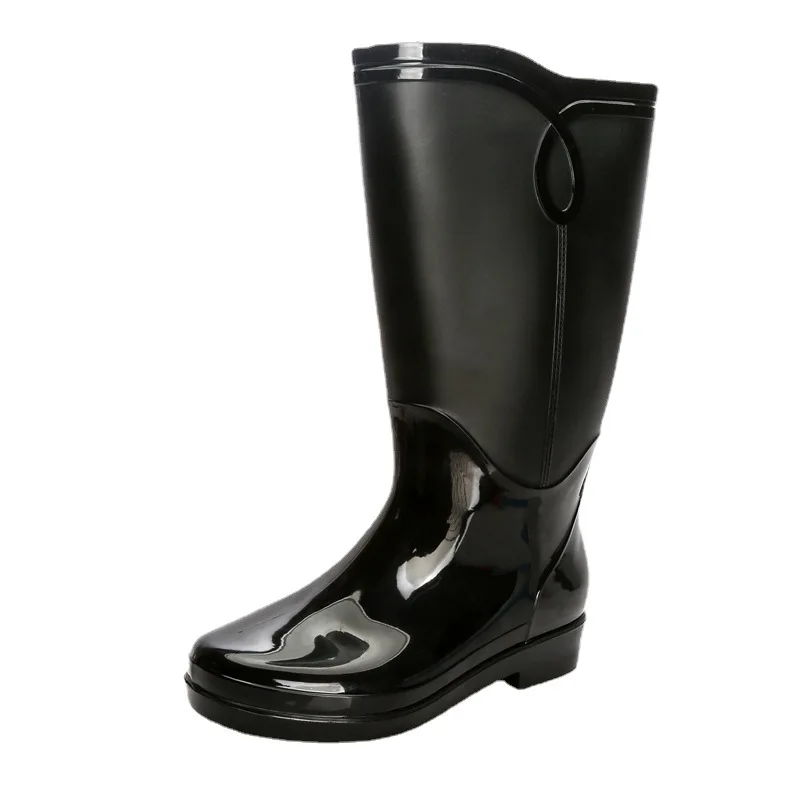 

Сапоги для дождя, Женская стильная верхняя одежда, Нескользящие сапоги с длинными трубками для воды, зимние Бархатные Нескользящие сапоги д...