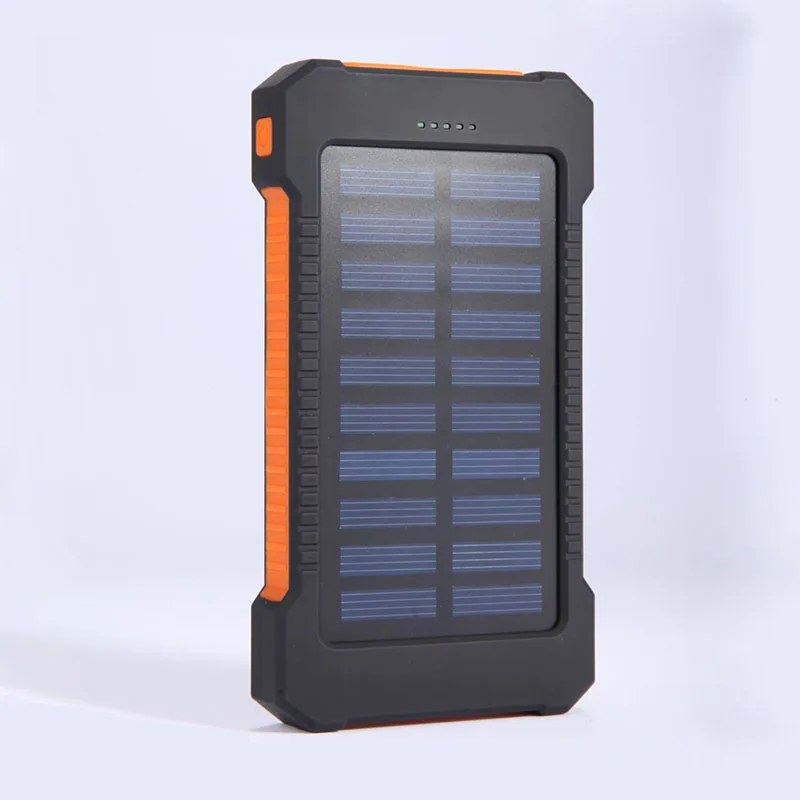 20000mah portable solar power bank waterproof external battery backup powerbank 20000 mah phone battery charger led pover bank free global shipping