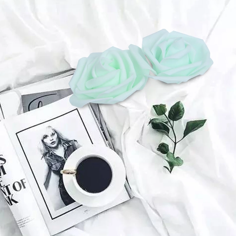 Высокое качество 100 шт./пакет 6 см поролоновые головки роз Искусственные цветов