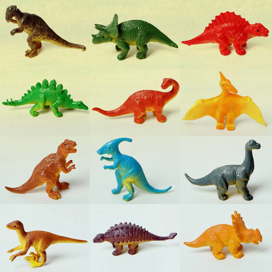 12 шт. пластиковые динозавры развивающие реалистичные включая Т Рекс стегозавр