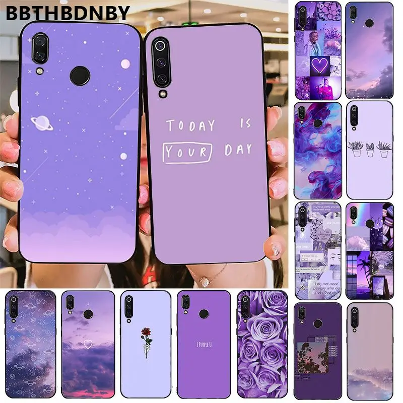 Чехол для телефона Фиолетовый DIY роскошный высококачественный чехол Xiaomi 8 9 se Redmi 6