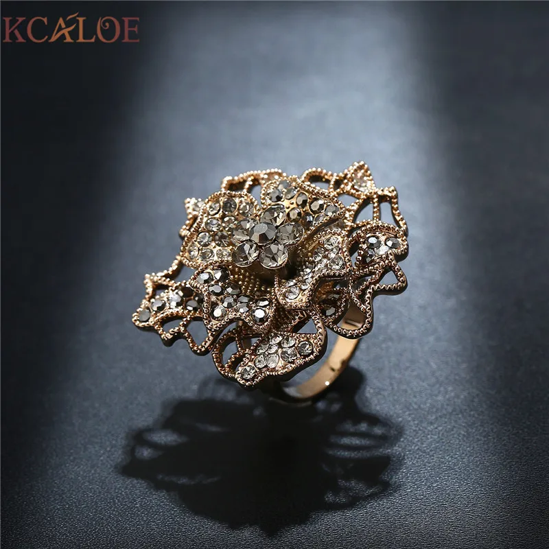 Женское Обручальное Кольцо KCALOE золотистое кольцо из титана с австрийским