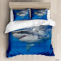 autumn and winter marine life series pattern digital printing two piece three piece household bedding duvet cover