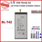100% подлинный аккумулятор BL-T42 для LG V50 ThinQ 5G V50ThinQ BL T42 LM-V500 V500N V500EM v500xm Мобильный телефон батареи + Подарочные инструменты