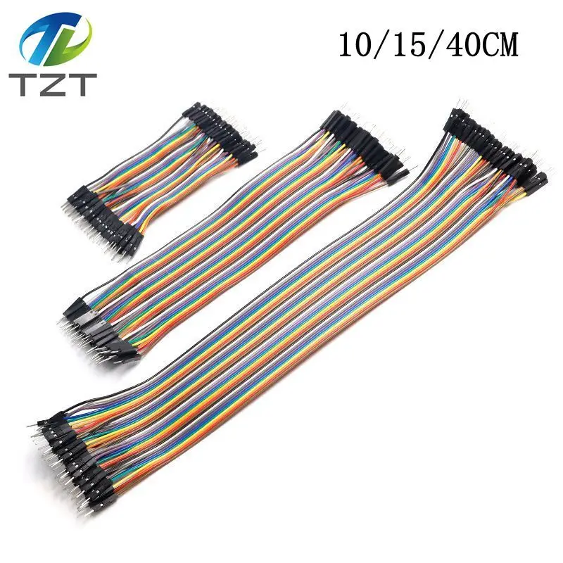 TZT Dupont Line 10 см/15 см/40 см мужской+ Женский Мужской и Женский Соединительный провод Dupont кабель для arduino DIY KIT