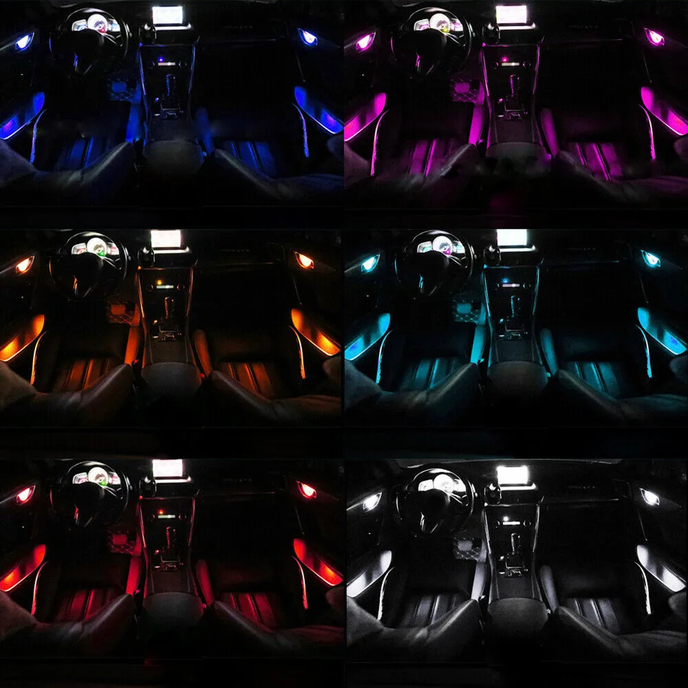 

With Adhesive Car Interior LED Light Bar Kit 31.2inch 4PCS 5050 Chip Lamp