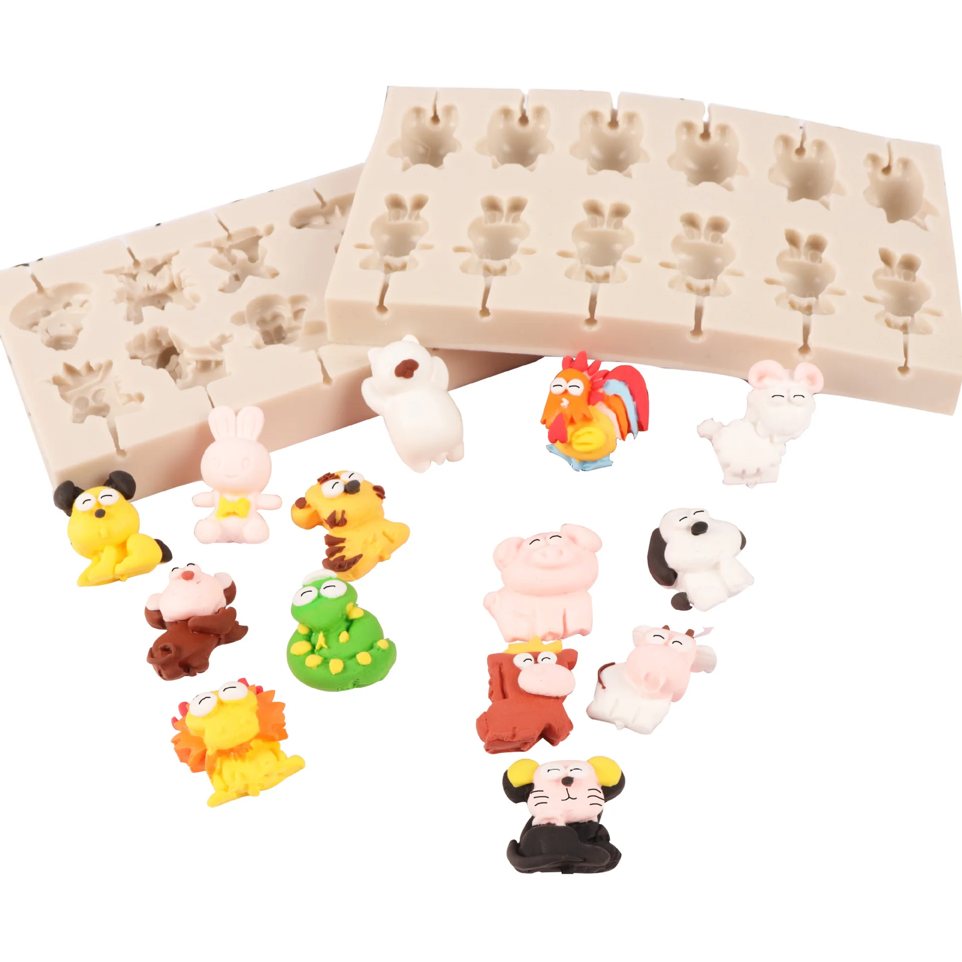 1 шт. рождественские большие силиконовые формы для леденцов в форме животных