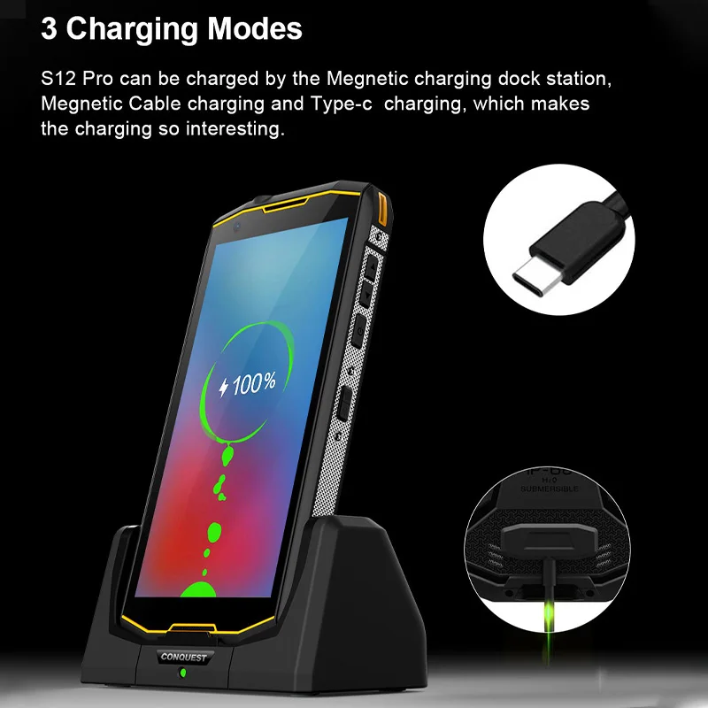 CONQUEST 8000 мАч S12 Pro IP68 водонепроницаемый прочный смартфон мобильный телефон 6 0