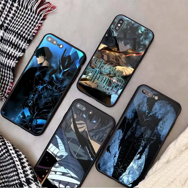 

Solo Leveling game Phone Case Tempered glass For iphone 6 7 8 plus X XS XR 11 12 13 PRO MAX mini