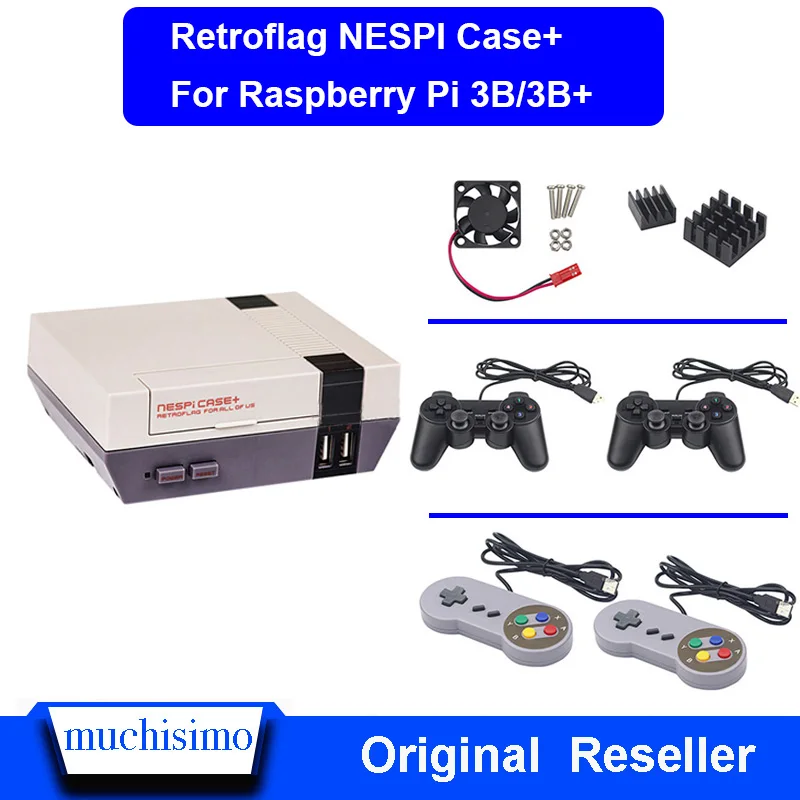 Чехол NESPi для Raspberry Pi 3 B + (Plus) NES FS стильный корпус корпуса с вентилятором и