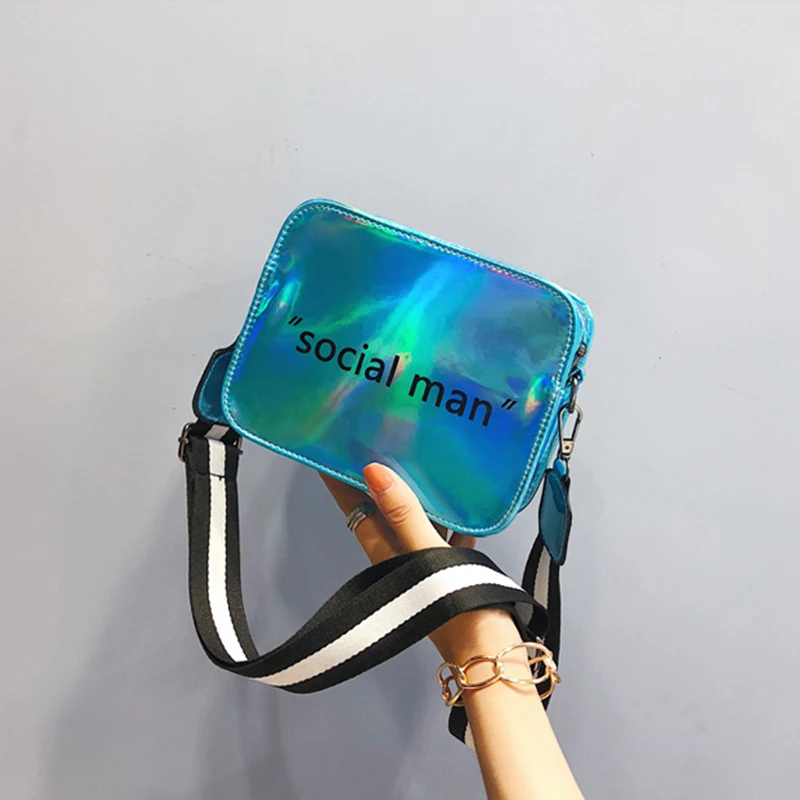 Новинка 2020 Женская мини-сумка через плечо с лазерным рисунком сумка-мессенджер