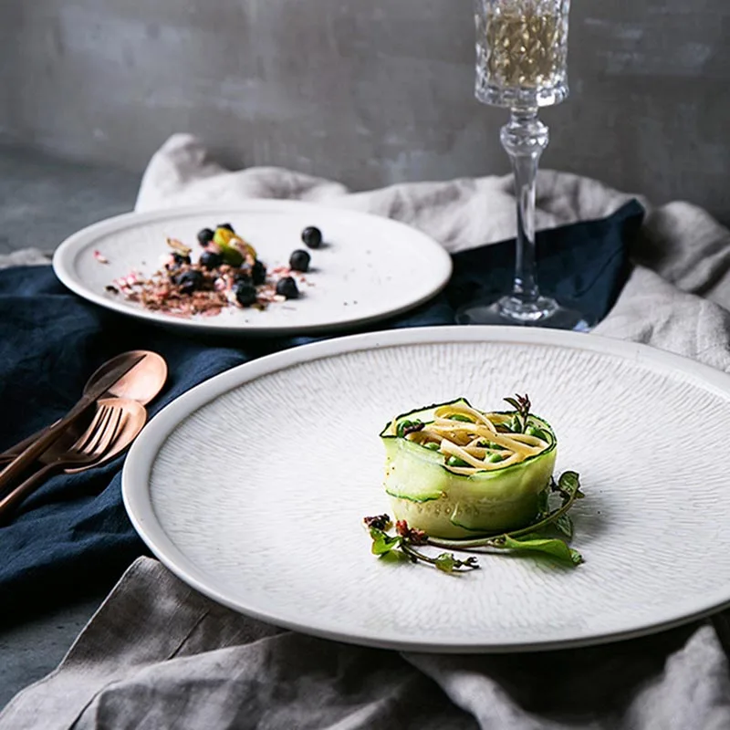 3 5 дюймовые белые круглые столовые тарелки для стейка фарфоровая пищевая тарелка