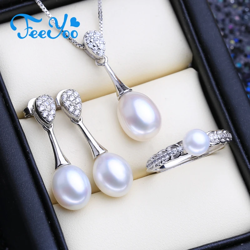 Комплект из колье и серёг серебра 925 пробы | Украшения аксессуары