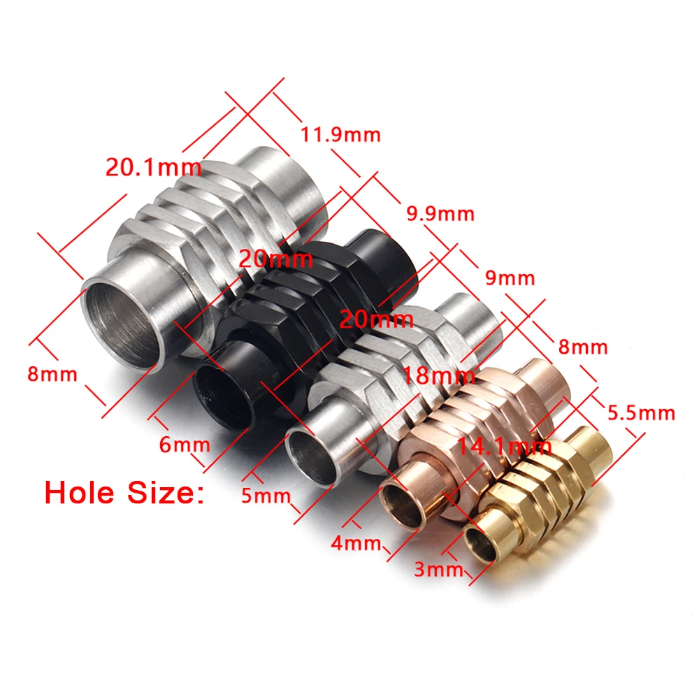 2 шт нержавеющая сталь магнитный шестигранник застежка кожаный браслет ручной