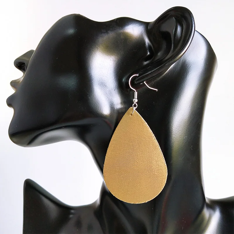 Женские серьги-подвески Cpop10 с геометрическим узором в форме листьев капли