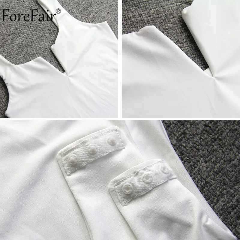 Forefair пикантное Боди без рукавов с V образным вырезом Женский Летний комбинезон