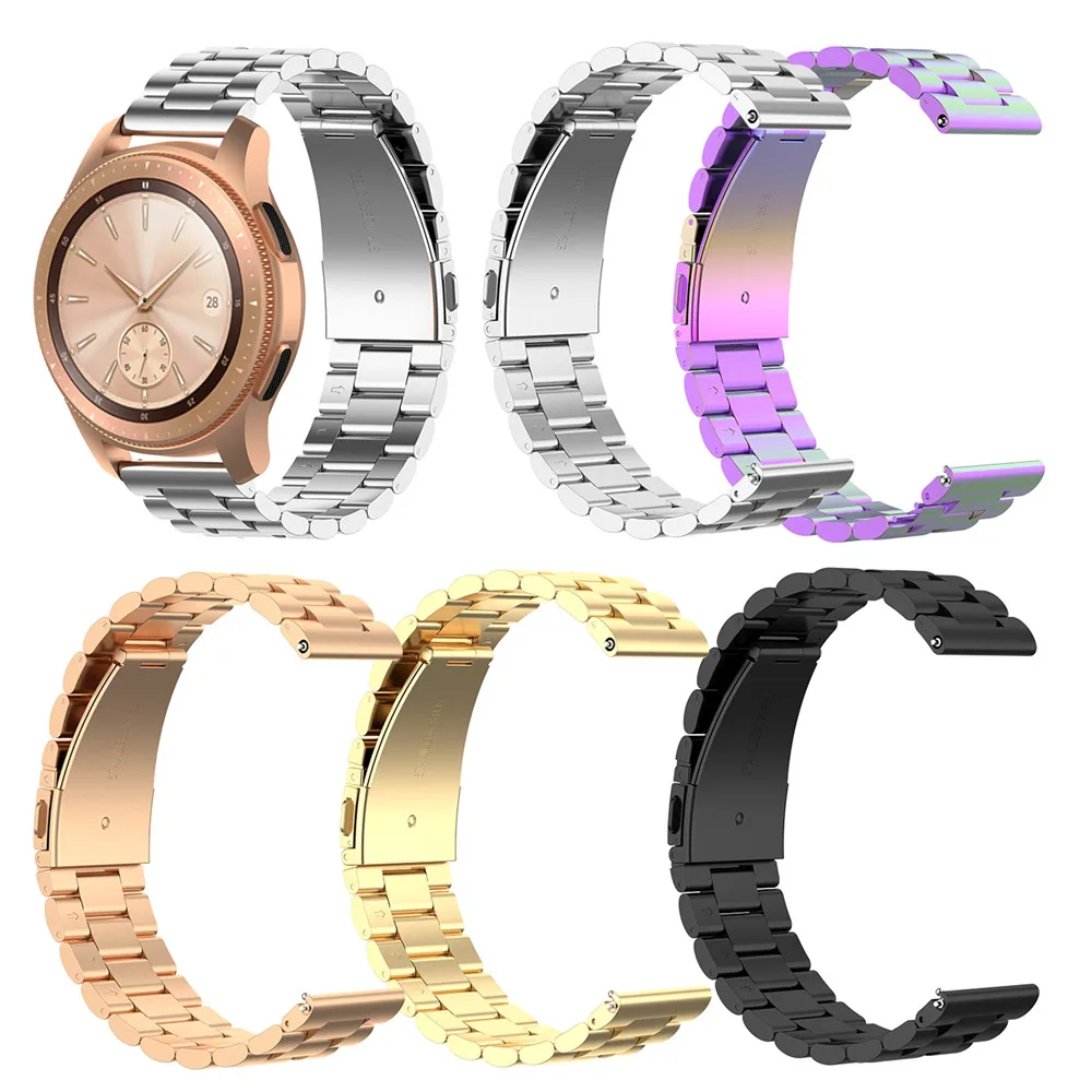 

20mm Stainless Steel Wristband For Samsung Galaxy Watch R815/Active R500 For Garmin Vivoactive3 For Huami Amazfit BIP/GTR 47MM